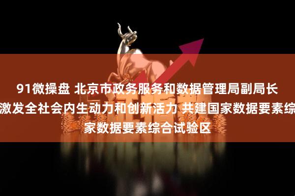 91微操盘 北京市政务服务和数据管理局副局长彭雪海：激发全社会内生动力和创新活力 共建国家数据要素综合试验区