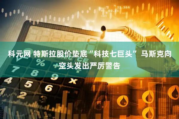科元网 特斯拉股价垫底“科技七巨头” 马斯克向空头发出严厉警告
